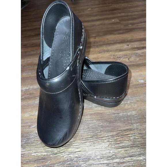Sanita Danish Leather Black Clogs Workwear Nursing Doctor Minimalist Basic 39 - Picture 13 of 13